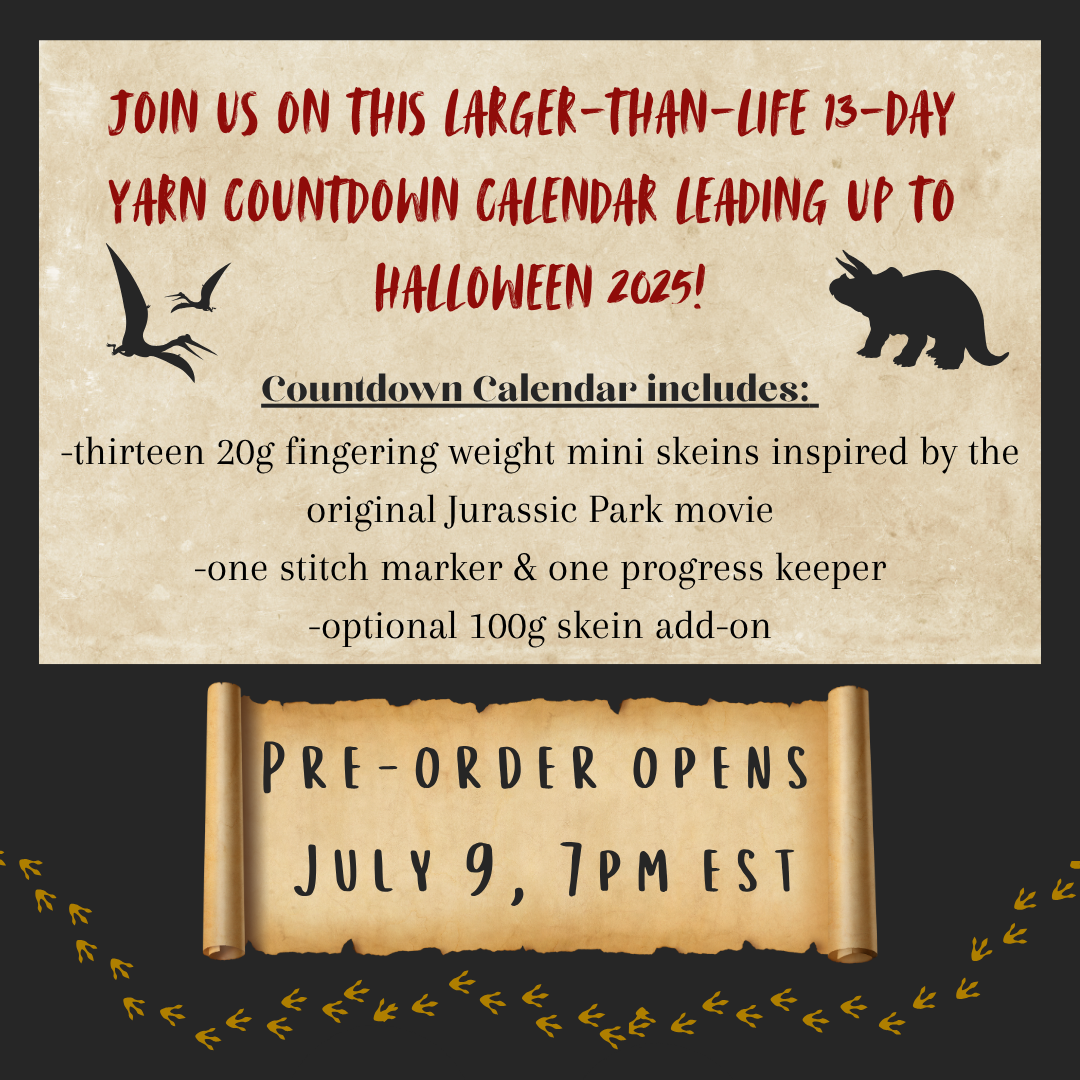 Jurassic Yarn | Halloween Countdown Calendar