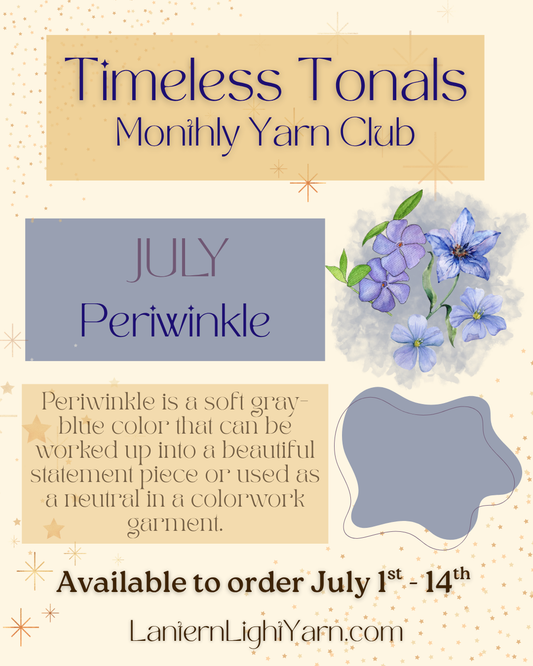 'Periwinkle' | Timeless Tonals Yarn Club