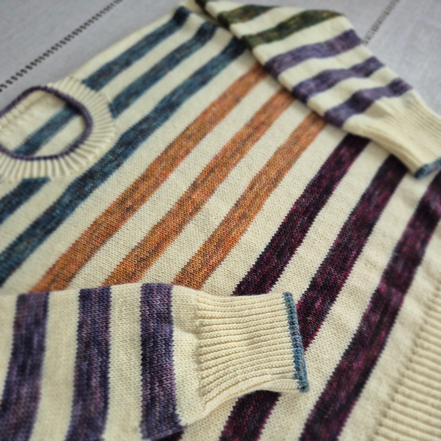 DINO Stripe Hype Sweater Kit | Jurassic Yarn Collection