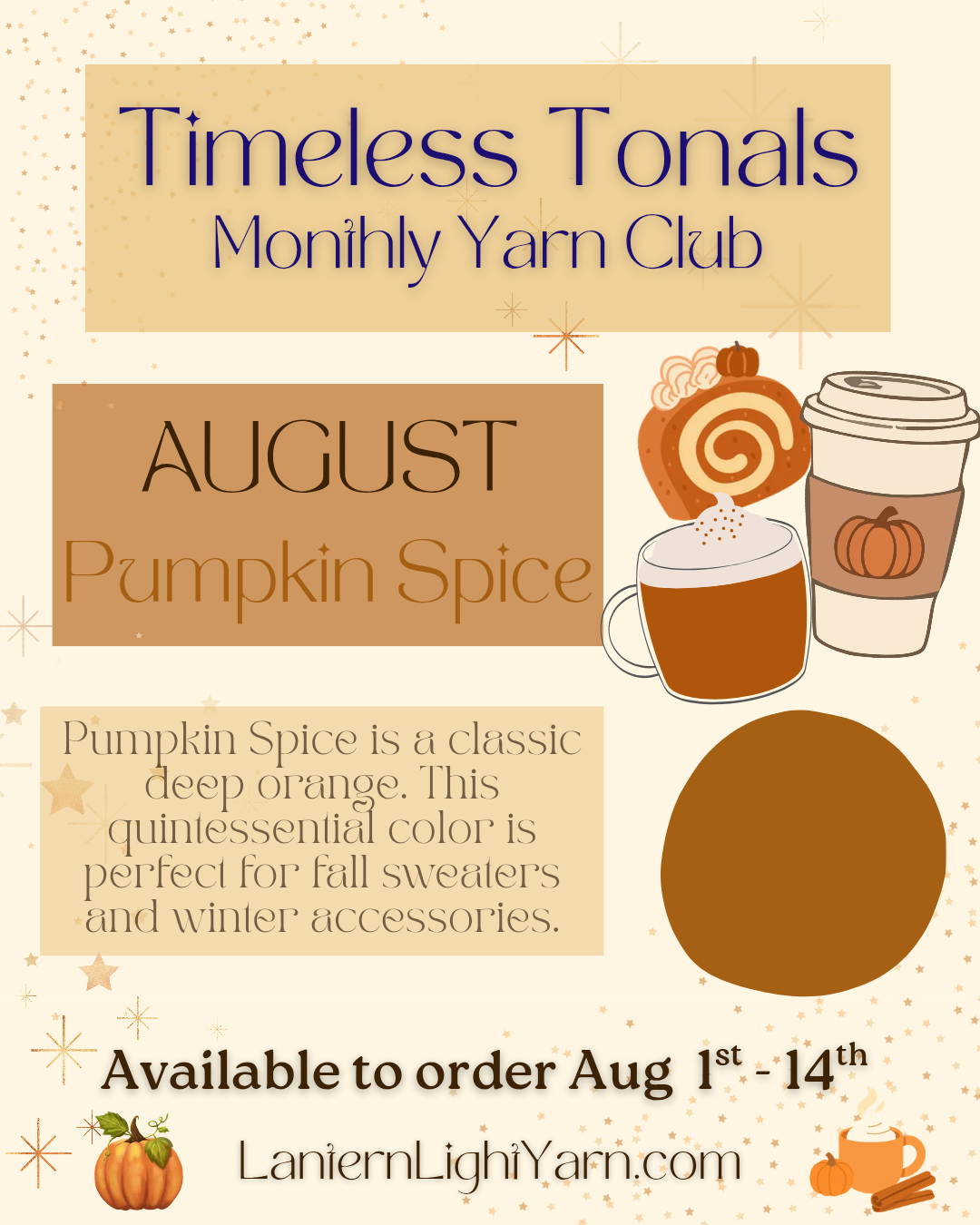 'Pumpkin Spice' | Timeless Tonals Yarn Club