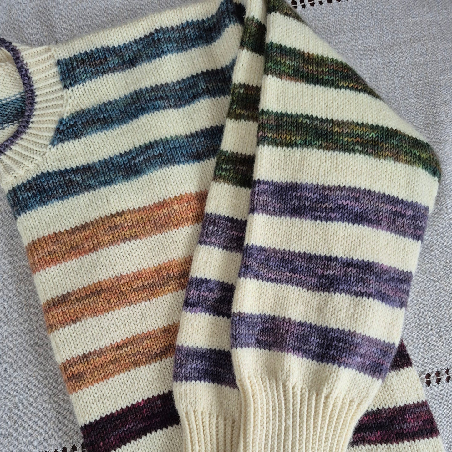 DINO Stripe Hype Sweater Kit | Jurassic Yarn Collection